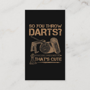 Cartão De Visita Hillary Woodworker Humor Lumberjack Ax Jogando