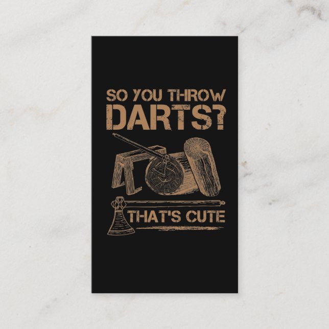 Cartão De Visita Hillary Woodworker Humor Lumberjack Ax Jogando (Frente)