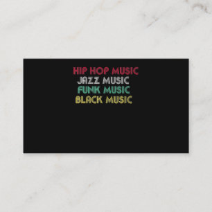 Cartão De Visita Hip Hop Jazz Funk Black Music - Musical Creative