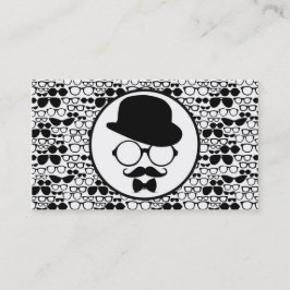 Cartão De Visita Hipster legal cercado por Eyeglasses