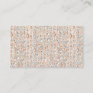 Cartão De Visita histórico do padrão antigo de hieróglifos egypt