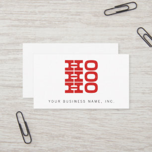 Cartão De Visita Ho Ho Ho (estilo letterpress)