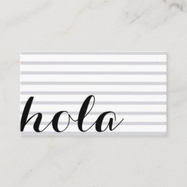 Cartão De Visita Hola, intérprete traductor profesor idiomas