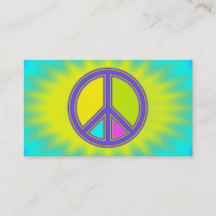 Cartão De Visita holiES - sinal colorido PEACE + suas ideias