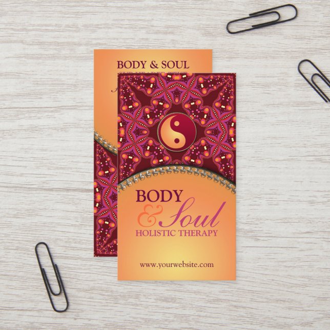 Cartão de visita Holística de Nova Idade Moderna (Frente/Verso In Situ)