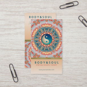 Cartão de visita holístico interno de Yin Yang d