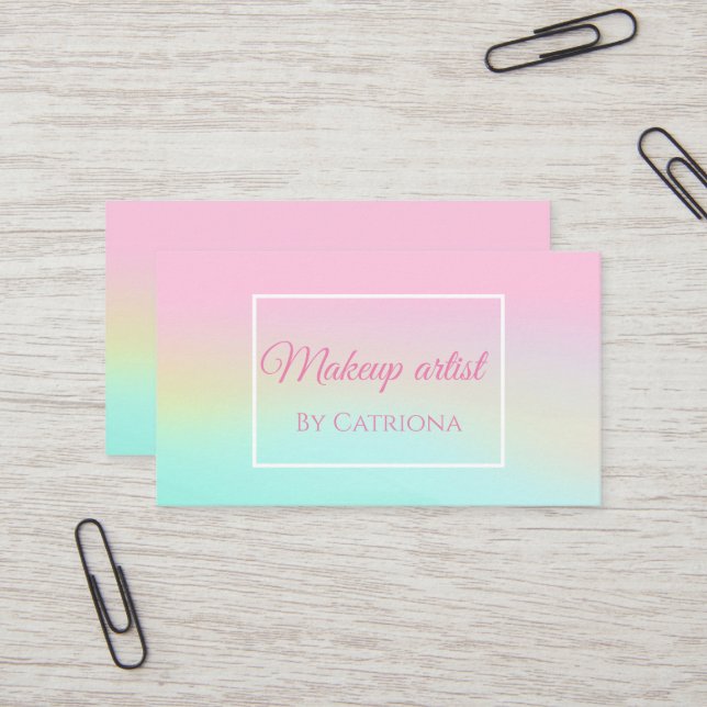 Cartão De Visita Holografia Unicorn (Frente/Verso In Situ)