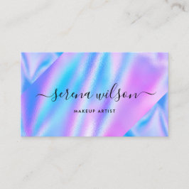 Cartão De Visita Holográfico unicórnio Glittering Holo maquiagem ca