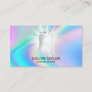 Cartão De Visita Hológrafo Dentista Dentes Clínicos 