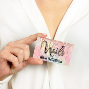 Cartão De Visita Hológrafo do Glitter de Disco Acrílico do Artist