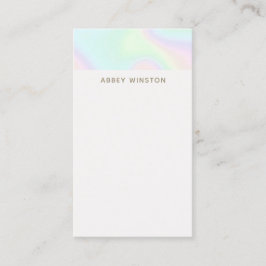 Cartão De Visita Hológrafo Moderno Minimalista Pastel