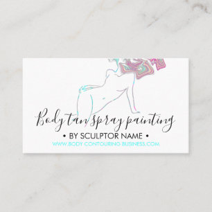 Cartão De Visita Holograma Esculpindo pintura de contorno pelo corp