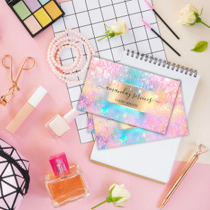 Cartão De Visita Holograph Makeup Boutique Compra Glitter Oceano
