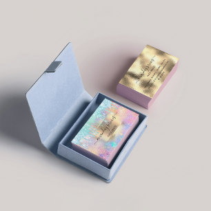 Cartão De Visita Holograph Makeup Boutique Compra gotas azuis de br
