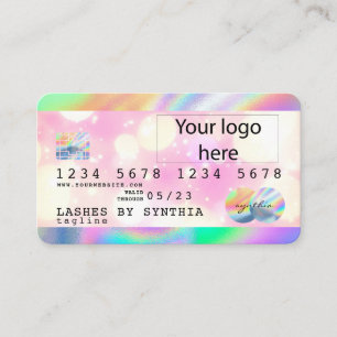 Cartão De Visita Holograph Unicorn Dripp Credit Card adicione seu l