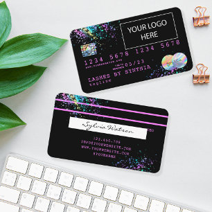 Cartão De Visita Holograph Unicorn Dripp Credit Card adicione seu l