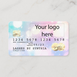 Cartão De Visita Holograph Unicorn Dripp Credit Card adicione seu l