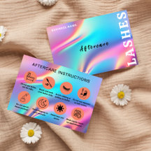 Holographic Aesthetician Lash Client Após Cuidados