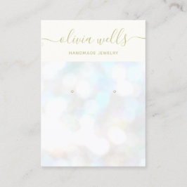 Cartão de visita Holographic Bokeh Earring