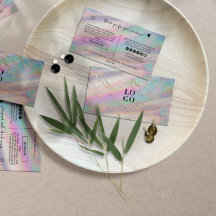 Holographic Iridescente Opal Marble Obrigado