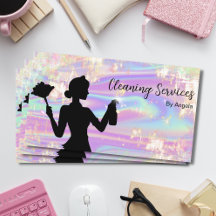 Holographic Opal Maid Clearing Services Glitter