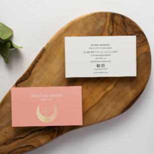 Cartão De Visita Holographic Third EYE Moon Yoga Spiritual Coach 