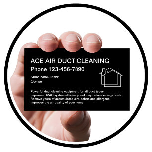 Cartão De Visita Home Air Duct Clearing Services Design