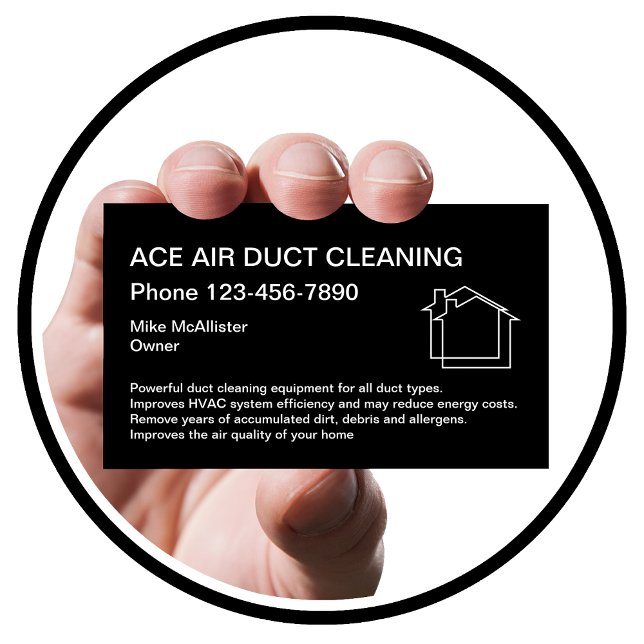 Cartão De Visita Home Air Duct Clearing Services Design (Criador carregado)