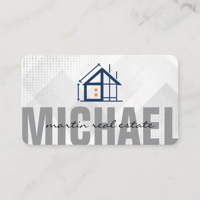 Cartão De Visita Home Construction | Building Properties (Frente)