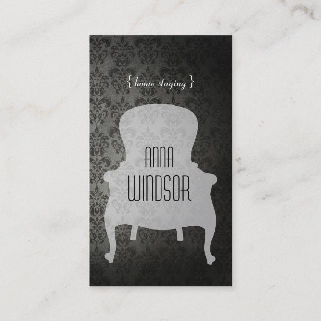 Cartão de visita Home da plataforma do chique (Frente)