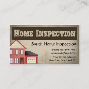 Cartão de visita Home do inspector da inspeção