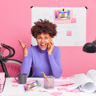 Cartão De Visita Home Estate Agency QR Code - Hológrafo