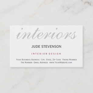 Cartão De Visita Home page do Designer Branco Simples Moderno