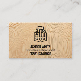 Cartão De Visita Home Restoration Faux Plywood