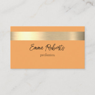 Cartão De Visita Homebody Orange Gold Foil Rusk Faux