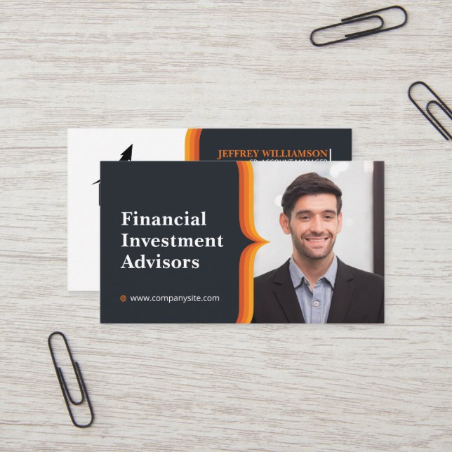 Cartão De Visita Homem de Negócios Sorrindo | Empresa | Código QR (Frente/Verso In Situ)