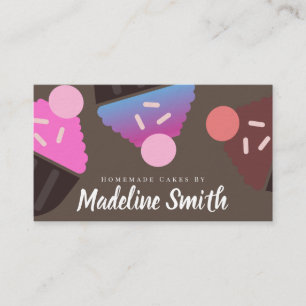 Cartão De Visita Homemade decorador caseiro de Cupcakes enormes