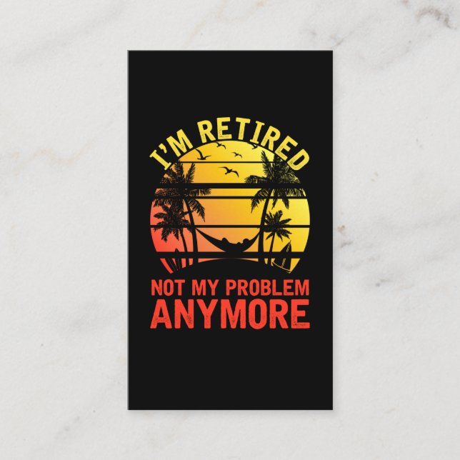 Cartão De Visita Homens Aposentados, Mulheres Sarcásticas (Frente)