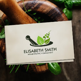 Cartão De Visita Homeopatia - Medicina à Base de Plantas
