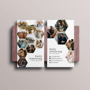 Cartão De Visita Honeycomb Geométrico Hexágono 16 Fotografia