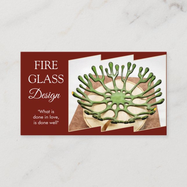 Cartão de visita horizontal da Borgonha (Frente)