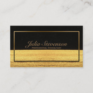 Cartão De Visita Horizonte de areias de Ouro Elegante