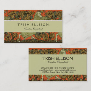 Cartão De Visita Horse Medieval Arts Artesanatos Art Nouveau