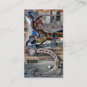 Cartão De Visita Horse Saddle Foco Russo Oeste