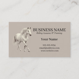 Cartão De Visita Horse Trainer Riding Lessons Business Card