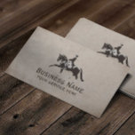 Cartão De Visita Horseback Andando Equestrian Vintage<br><div class="desc">Equine Horseback Riding Equestrian Vintage Cartões de visitas.</div>