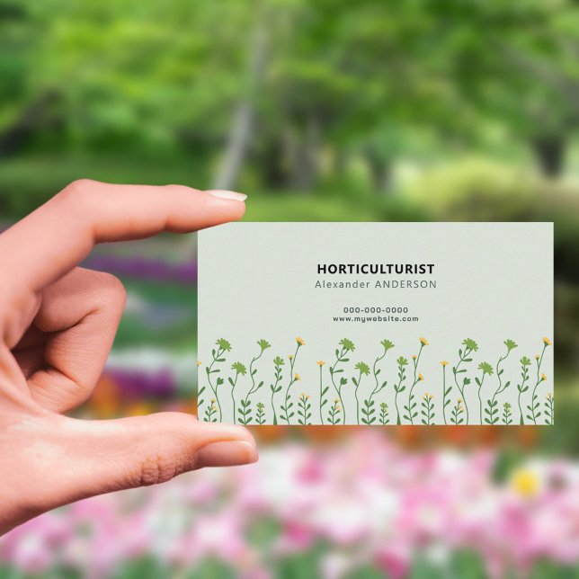 Cartão De Visita Horticulturário (Horticulturist Business Card)