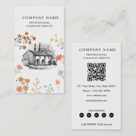 Cartão De Visita House Cleaner Cleaning Services Professional 