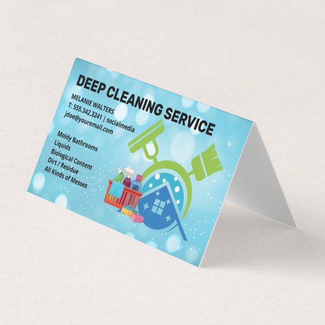 Cartão De Visita House Cleaning Services | Maid Cleaners (Frente)