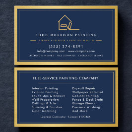 Cartão De Visita House Painter Contractor Painting Service